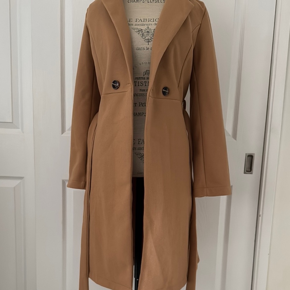 SHEIN Tan Trench Coat - Picture 5 of 7